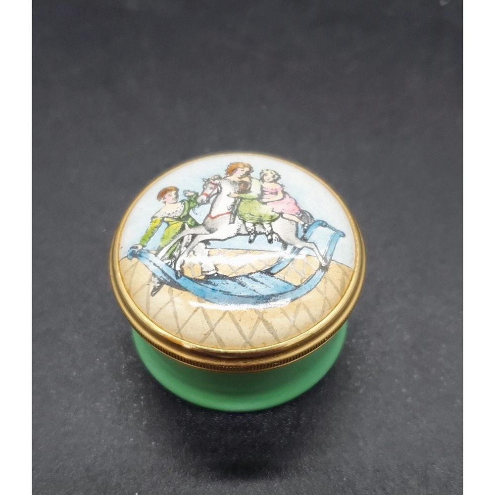 Halcyon Days Enamel Trinket Box – NSPCC 1984 Children Rocking Horse Twist